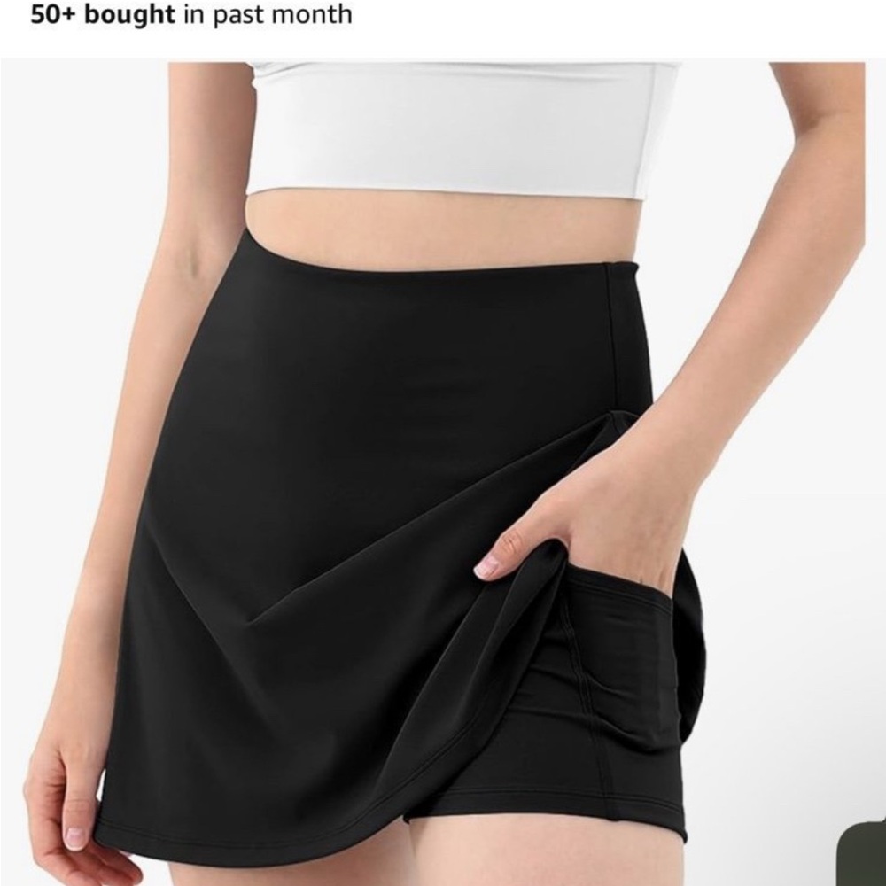 NWT Shimmery Black Athletic Skort